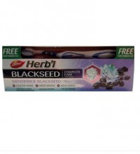 Зубная паста Dabur Herb'l Black Seed с черным тмином, 150г + зубная щетка