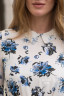 Платье коллекция Интрига - белое с синими цветами