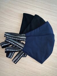 Защитная повязка Стиль - темно-синяя с черным двухстороняя
